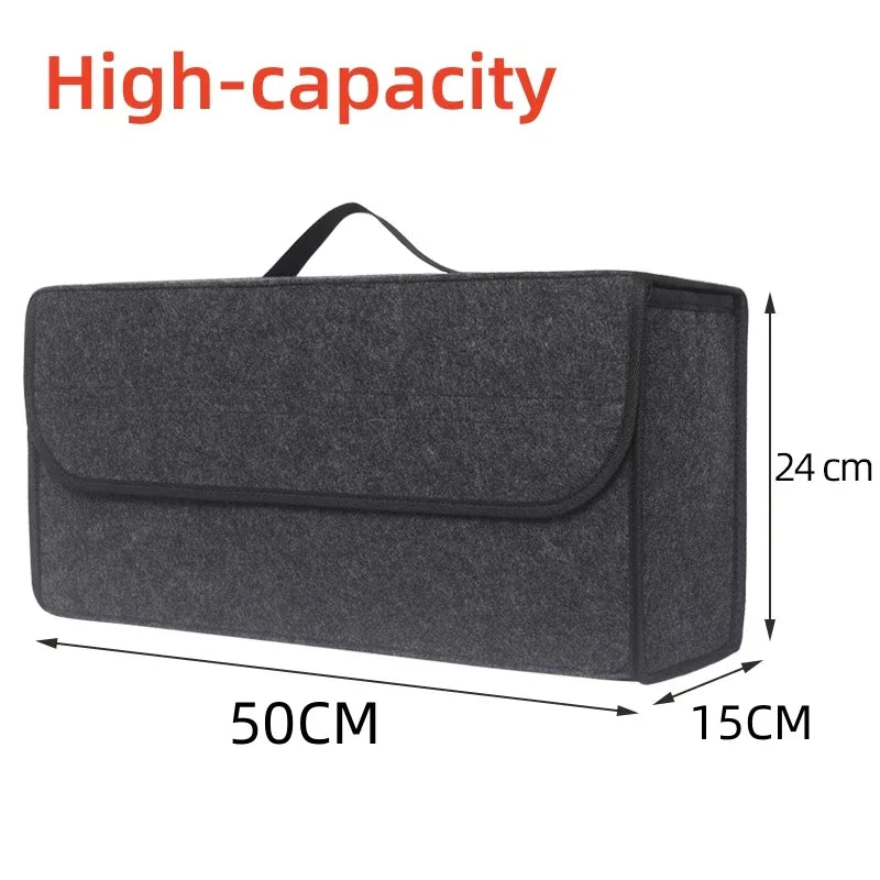 Foldable Car Boot Organiser – Large Felt Storage Bag for Tools & Accessories