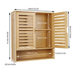 Wall-Mounted Bamboo Bathroom Cabinet – Storage Shelf & Medicine Cupboard, White or Wood