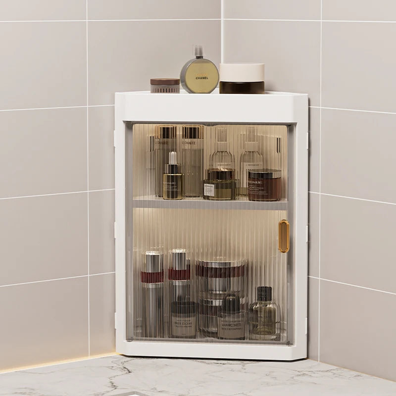 Wall-Mounted Bathroom Cabinet – Modern PVC Storage Cupboard, 4 Styles