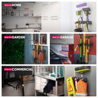 Wall-Mounted Mop & Broom Holder – Multi-Hook Cleaning Tool Rack, 4+5 or 5+6 Hooks