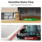 Rustproof Dish Drying Rack with Drain Board – Iron Countertop Dish Drainer