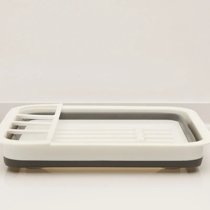 Foldable Dish Rack with Drainer – Space-Saving Kitchen Drying Rack