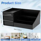 Men's Countertop Organiser – Perfume, Cologne & Grooming Storage Box, Black