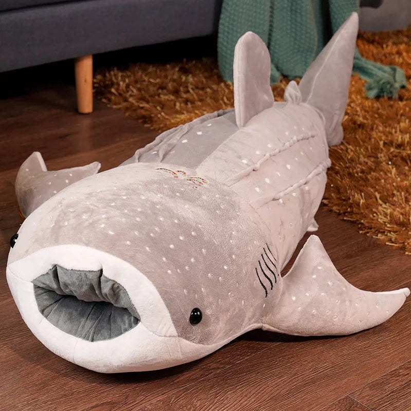 Shark Plush Pillow, Blue, Gray or Pink, 55–125cm | BHH Living