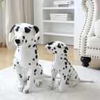 Lifelike Sitting Dog Plush Figurine | 4 Breeds: Rottweiler, German Shepherd, Beagle & Spotted Dog | Simulation Coat | 6 Sizes: 23–66cm