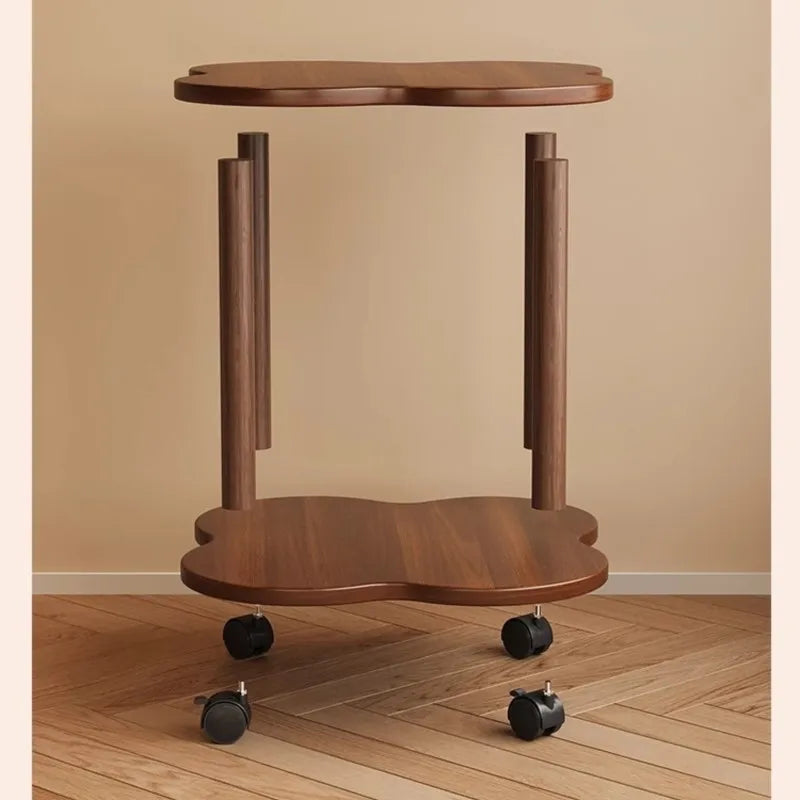 Round Wooden Side Table | Minimalist Modern | 40 × 40 × 48 cm | 4 Colours