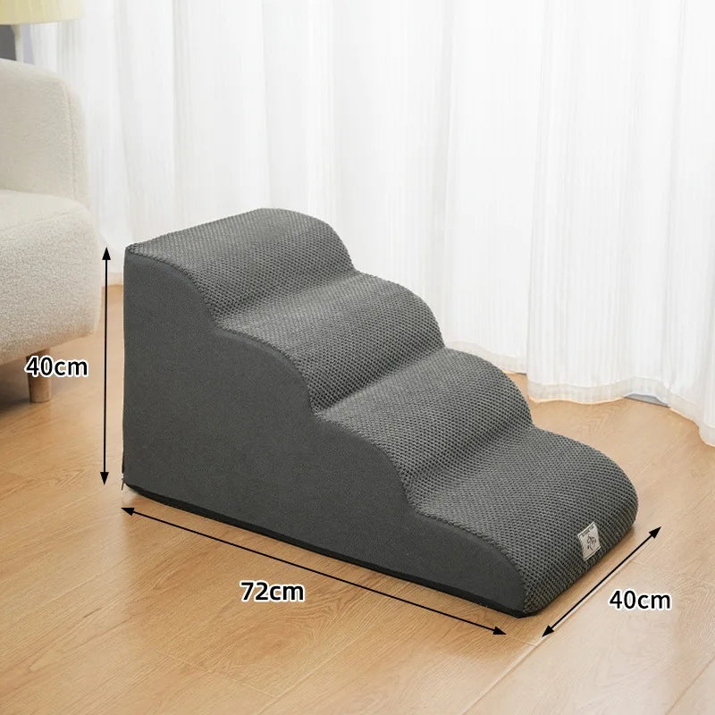 Detachable Washable Pet Stairs – 2, 3 or 4 Tiers, Non-Slip, for Bed & Sofa