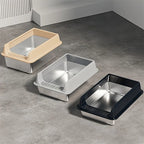 Stainless Steel Cat Litter Box | Semi-Enclosed, Splash-Proof | 15 Styles