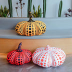 Polka Dot Pumpkin Plush Cushion Pillow | PP Cotton | 3 Colours | 3 Sizes 20–40cm