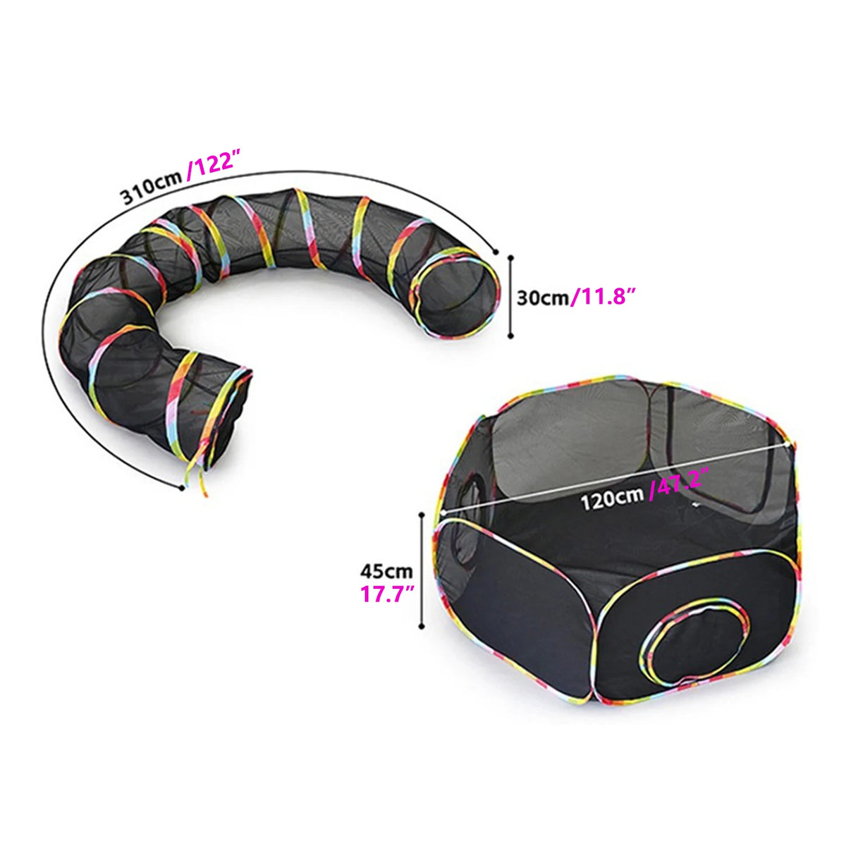 Outdoor Cat Enclosure Tent & Tunnel Set – Portable, Breathable, Indoor & Outdoor