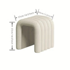Cushioned Velvet Accent Stool | Footrest & Makeup Bench | Wood Frame | 4 Colours