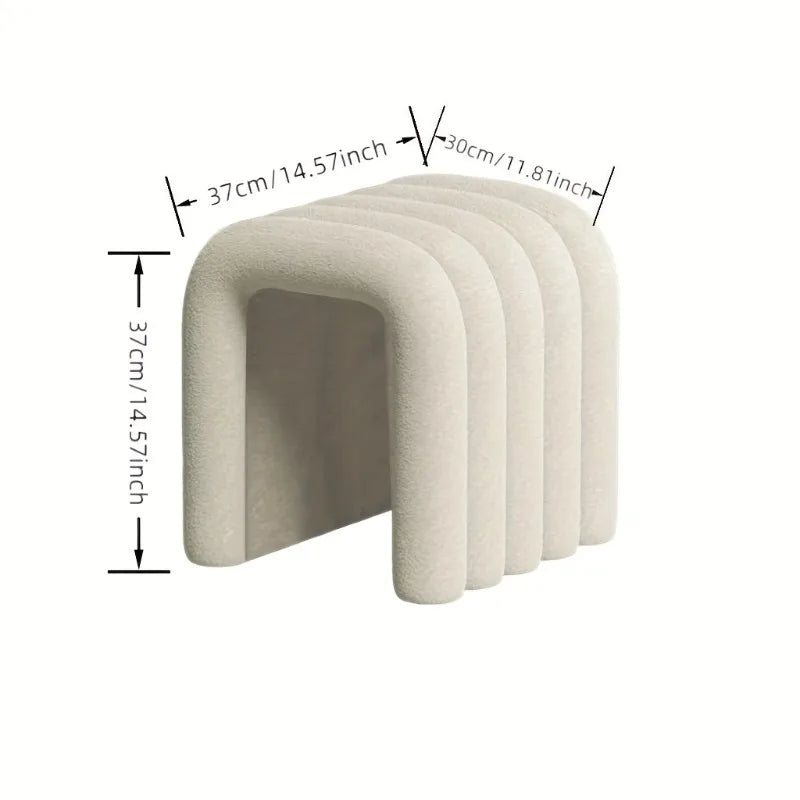 Cushioned Velvet Accent Stool | Footrest & Makeup Bench | Wood Frame | 4 Colours