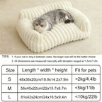 Plush Cat Sofa Bed | Deep Sleep Pet Basket | Cats & Small Dogs | 3 Sizes