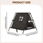 A-Frame Cat Tent House with Door Curtain