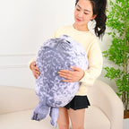 Round Seal Plush Toy – Soft Pink or Gray Stuffed Animal
