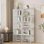 Dustproof Wardrobe Storage Rack with Curtain – 5 or 6 Layer, Single or Double Width