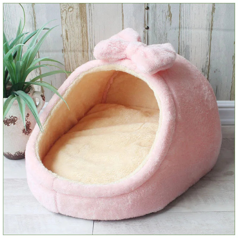 Soft Foldable Pet Cave Bed – Cosy Sleeping Nest for Dogs & Cats, S–L