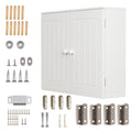 Wall-Mounted & Floor-Standing Storage Cabinet – MDF, Adjustable Shelf, White