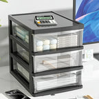 Transparent Drawer Organiser – Desktop Storage Box for Cosmetics, Stationery & Office