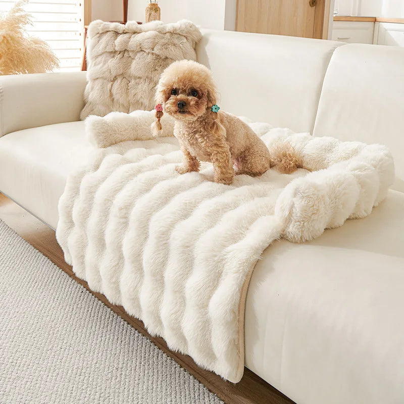 Faux Rabbit Fur Pet Mat | Coral Fleece | Washable | 75×75 cm | 5 Colours