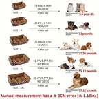 Striped Corduroy Calming Pet Cushion Bed | Breathable Fiber Fill | Hand Wash | 3 Sizes | 2 Styles