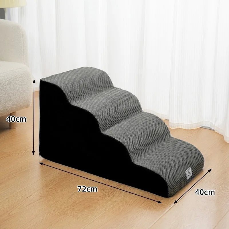 Detachable Washable Pet Stairs – 2, 3 or 4 Tiers, Non-Slip, for Bed & Sofa