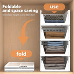 4-Pack Stackable Wardrobe Storage Organisers with Slide Pull – PP Plastic Closet Drawers