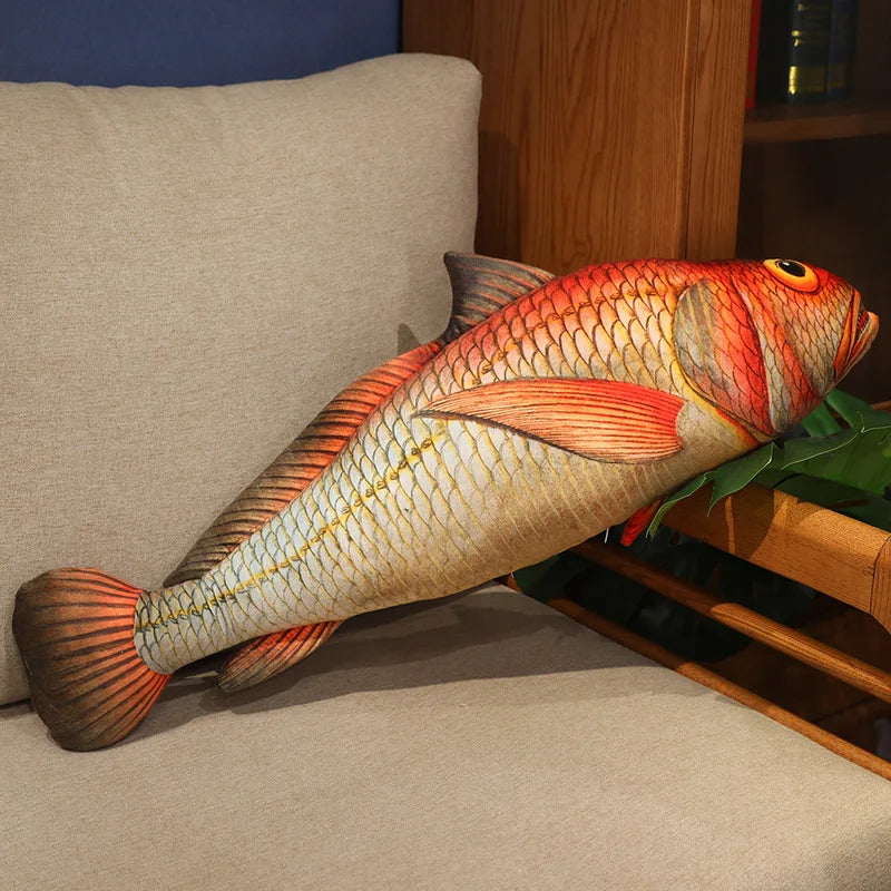 Photorealistic Marine Fish Plush Cushion | 6 Fish Species Styles | Printed Scale Detail | Flat Cushion Format | 4 Sizes: 50–110cm
