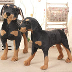 Standing Black Dog Plush Toy, 35–60cm, Three Size Options