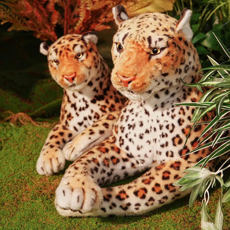 Lifelike Leopard Plush Stuffed Animal | PP Cotton | 4 Sizes 65–170cm
