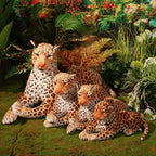 Lifelike Leopard Plush Stuffed Animal | PP Cotton | 4 Sizes 65–170cm