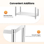 3-Tier Stainless Steel Storage Rack – Adjustable, Freestanding, Waterproof