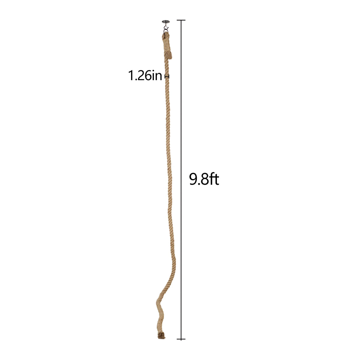 Cat Sisal Climbing Rope – 3m, Ceiling & Wall Mounted, Indoor Scratching & Exercise