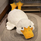 White Duck Plush Pillow – Fluffy Lying Stuffed Animal