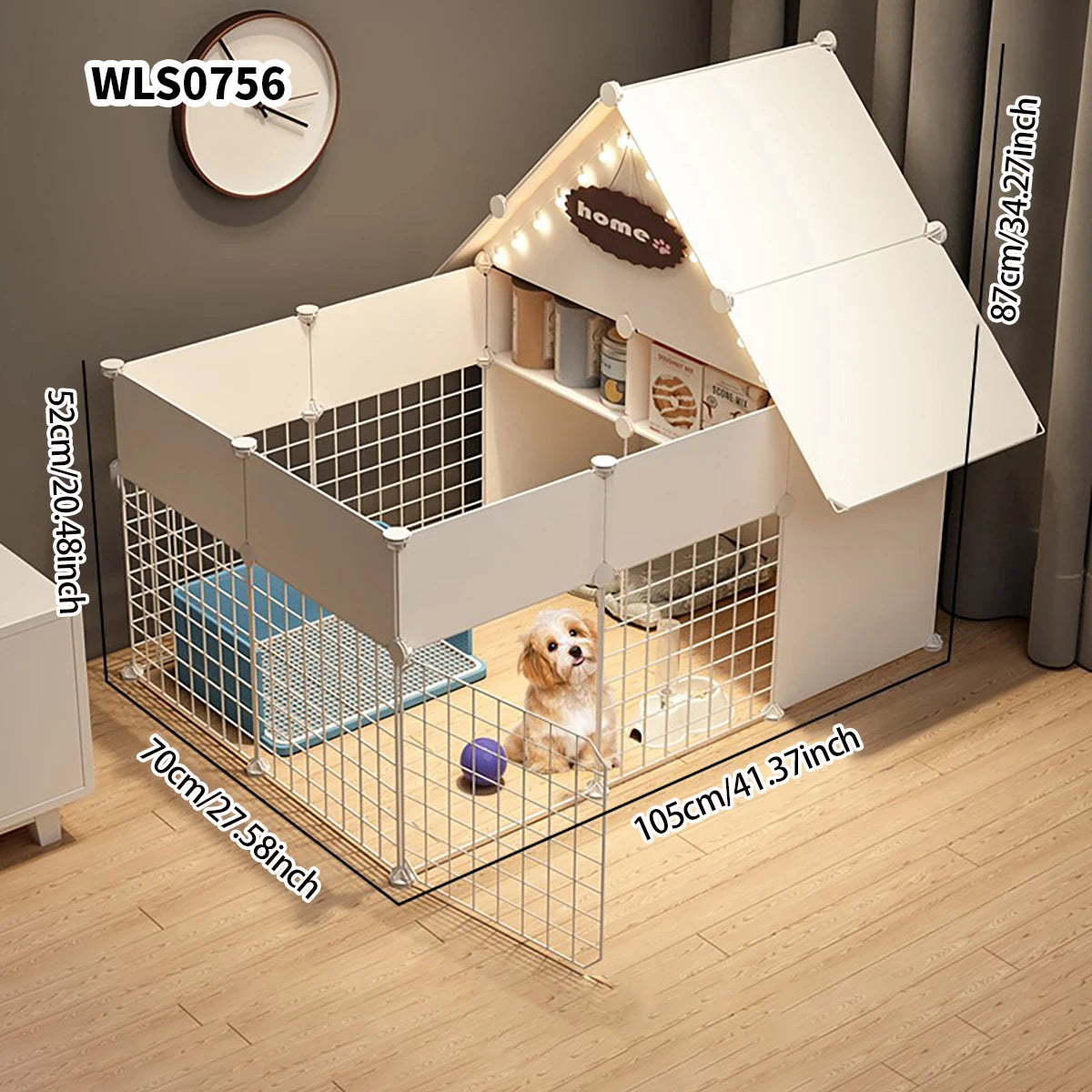 Indoor Pet Fence & Playpen – Modular Dog Gate & Barrier for Small & Medium Dogs