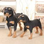 Standing Black Dog Plush Toy, 35–60cm, Three Size Options