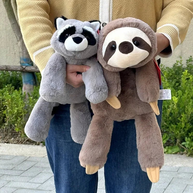 Lying Animal Plush Pillow – Fox, Raccoon, Sloth or Crocodile