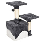 Cat Tree 69cm – 3-Tier with Condo, Platforms, Scratching Posts & Dangling Ball