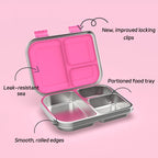 Stainless Steel Bento Lunch Box – 3-Compartment, 1000ml