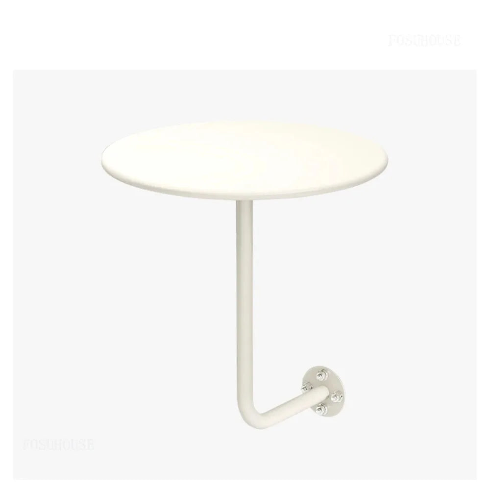 Wall-Mounted Round Floating Side Table | Iron | 6 Colours | Space-Saving