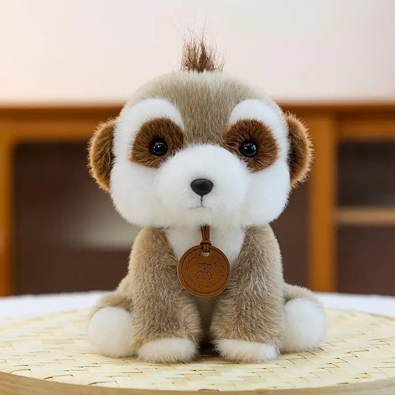 Kawaii Chibi Safari Animal Plush Series | Spiky Mohawk & Bear Medallion | 6 Characters: Lion Cub, Zebra, Elephant, Brown Cub, Meerkat & Wild Boar | 15cm