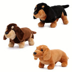 Black & Tan Dachshund Plush Toy, 25cm, Three Styles