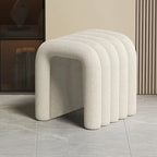 Cushioned Velvet Accent Stool | Footrest & Makeup Bench | Wood Frame | 4 Colours