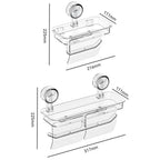 Suction Cup Toilet Paper Holder – No-Drill Wall Mount, PET & ABS, S or L