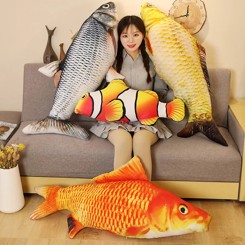 Plush Fish Cat Toy, Styles 1–14, 30–40cm | BHH Living
