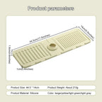 Faucet Splash Guard Draining Mat – Diatomite Stone & Silicone Sink Tray, Gray, Yellow or Green