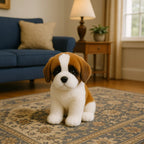 Lifelike St. Bernard Puppy Plush Stuffed Toy | 30cm | PP Cotton | CE Certified