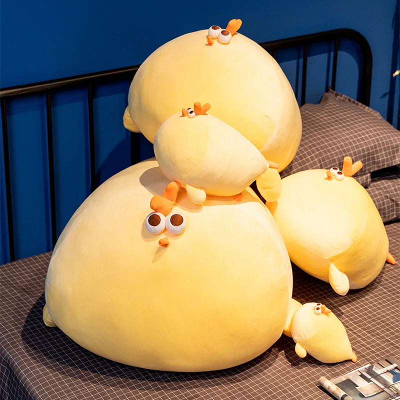 Yellow Chicken Plush Toy – Round Cartoon Stuffed Animal