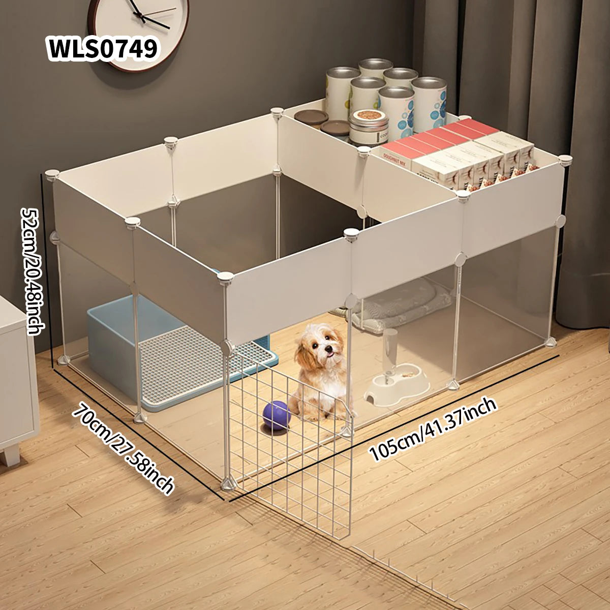 Indoor Pet Fence & Playpen – Modular Dog Gate & Barrier for Small & Medium Dogs