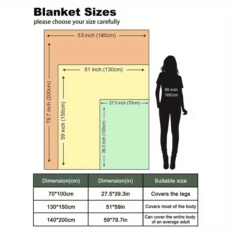 Skeleton Vortex Halloween Throw Blanket for Sofa & Bed Decor